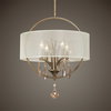 Alenya 4 Light Fabric Drum Pendant, by Uttermost, 1'9" height x 1'5.75" diameter thumbnail 2