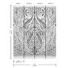 Jaipur Paisley Damas Black Wall Mural thumbnail 6