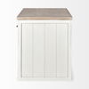 Fairview II White and Brown Two-Tone Stain Solid Wood Kitchen Island, by Mercana, 60" length x 30" width x 34.5" height thumbnail 4