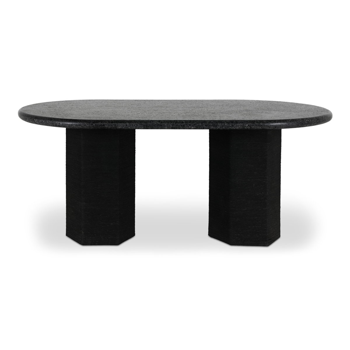 Sartoria Dining Table Black Granite, by Moe's Home, 72" width x 30" height x 40" depth View 1