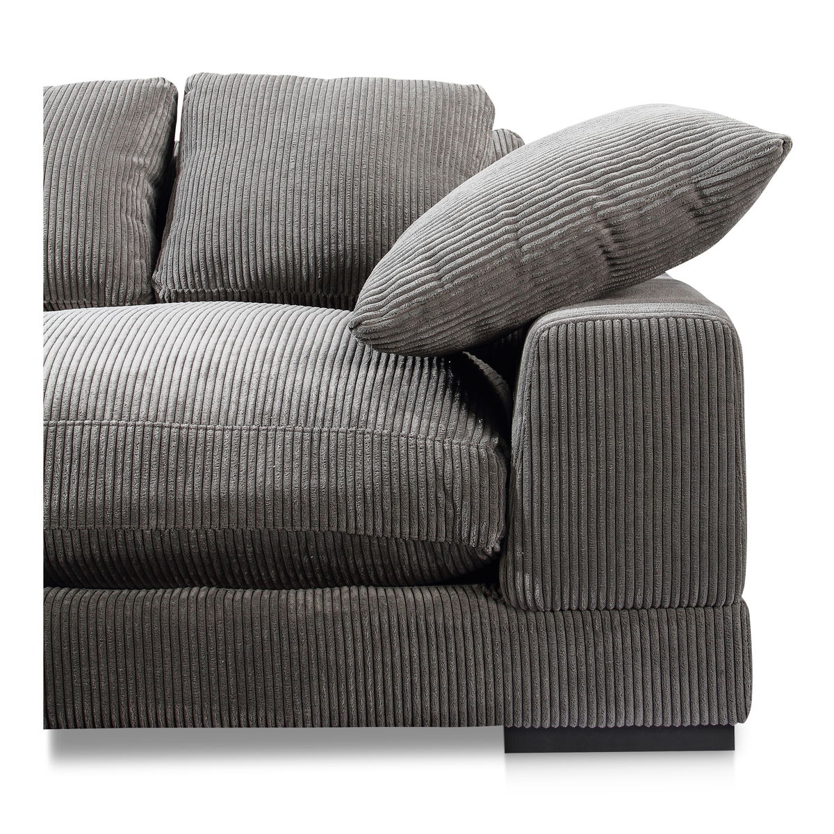 Plunge Large Sectional Charcoal, Sectional Sofa by Moe's Home, 147.5" width x 34" height x 46" depth View 4