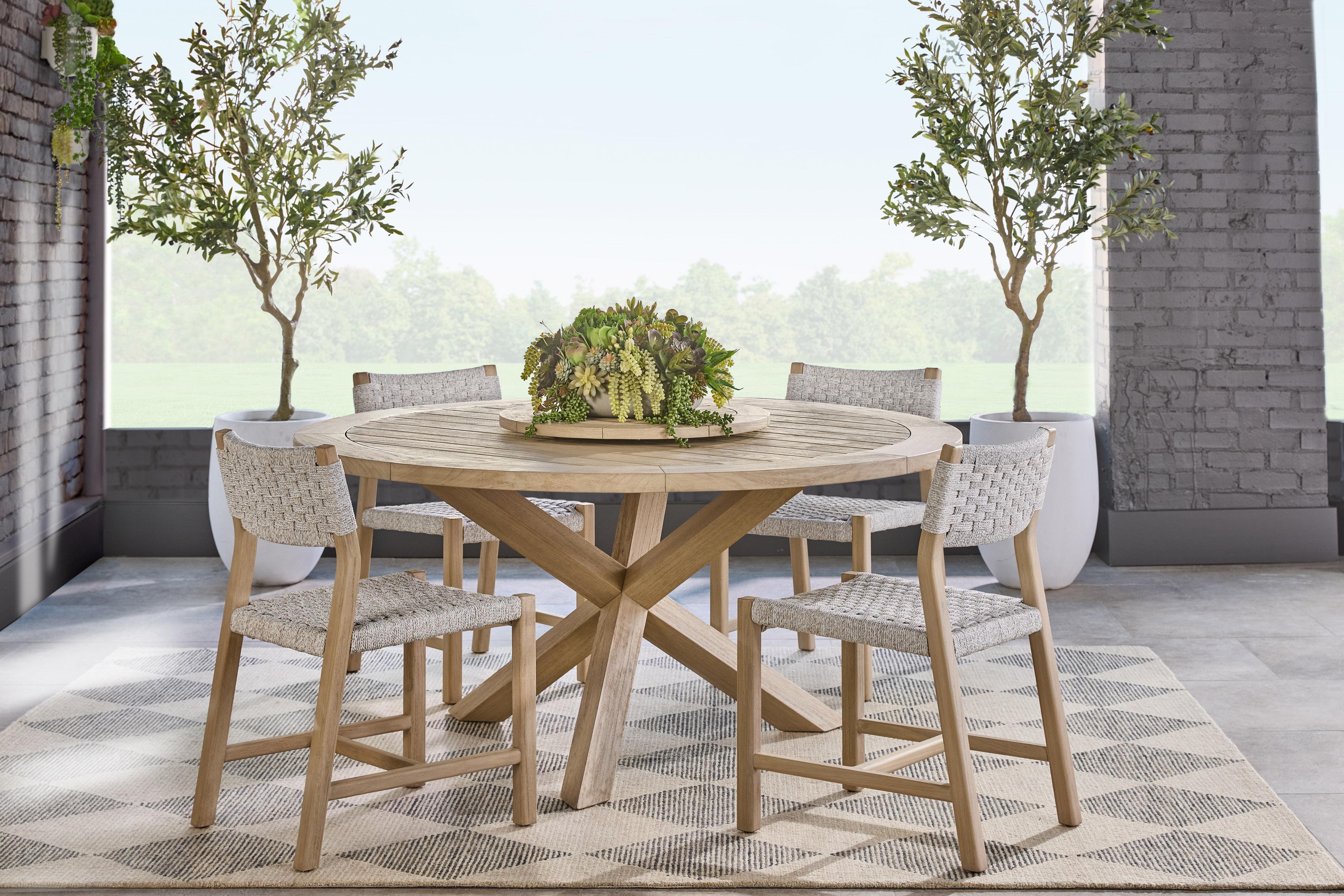 Boca Outdoor 63' Round Dining Table, by Essentials for Living, 63" width x 29.5" height x 63" depth View 13