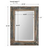 Bozeman Distressed Blue Mirror, by Uttermost, 2'3.75" width x 3'1.75" height x 1" depth thumbnail 3