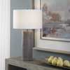 Monolith Gray Table Lamp, by Uttermost, 1'4" width x 2'4.5" height x 1'4" depth thumbnail 2