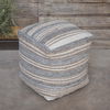 Mesick Handwoven Gray Pouf thumbnail 3