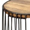 Seagram Backless 30.5in Seat Bar Stool | Brown Wood with Black Metal, Counter & Bar Stool by Mercana, 20" length x 18" width x 30.5" height thumbnail 7
