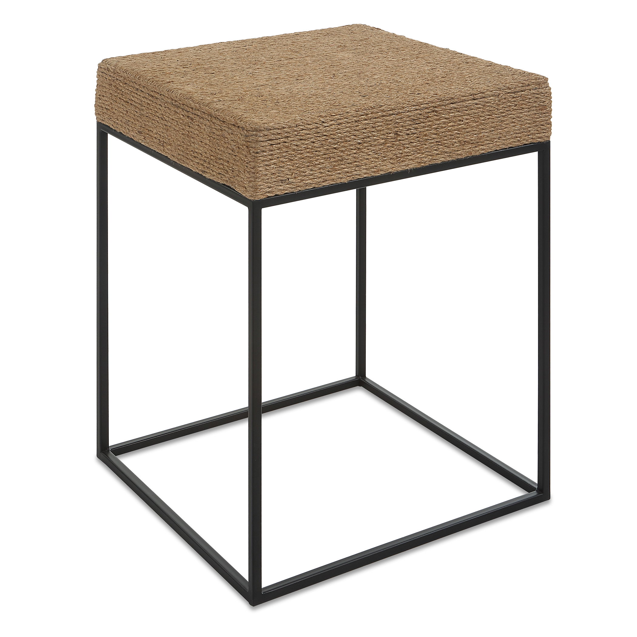 Laramie Rustic Rope Accent Table large image 