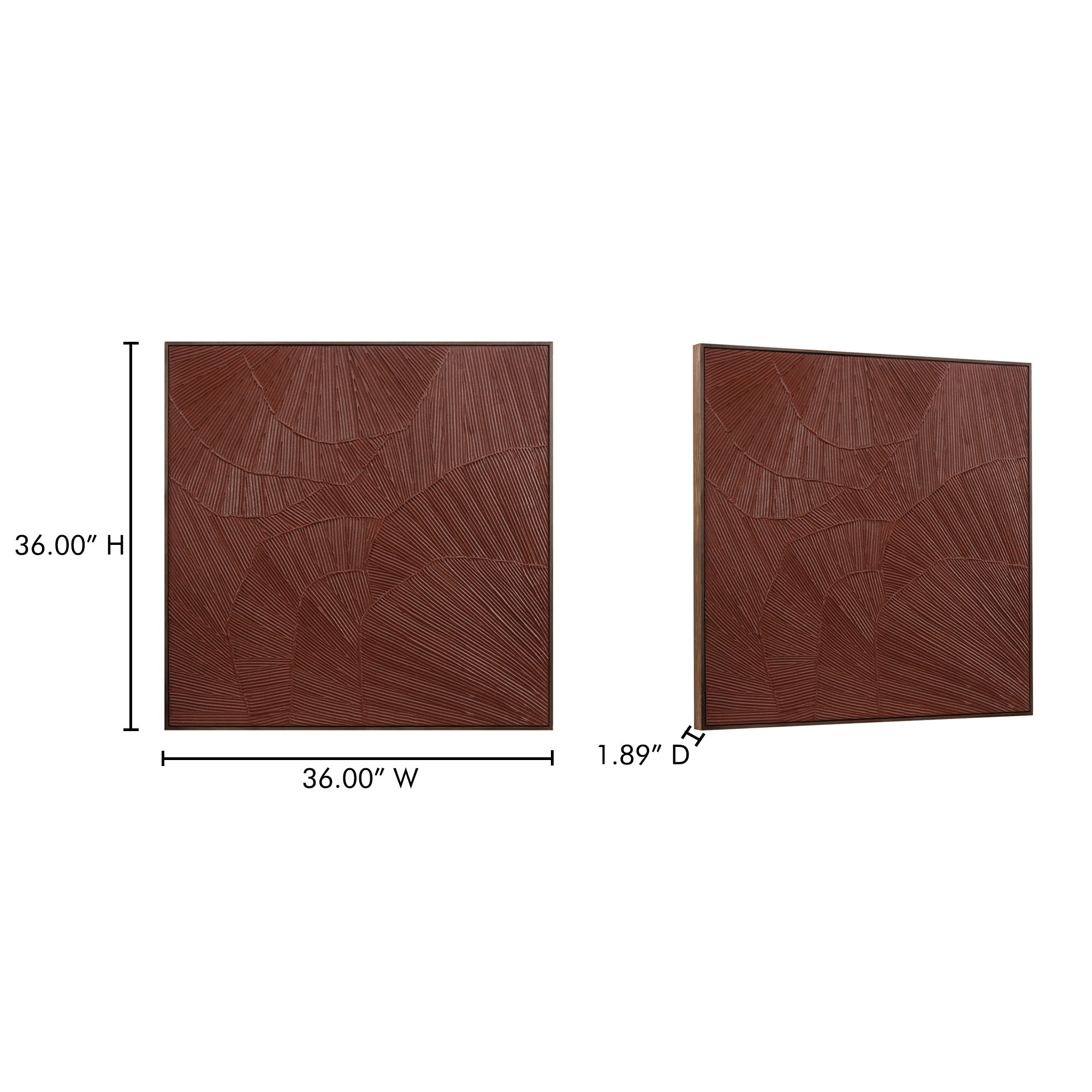 Flutter Framed Painting Maroon large image 
