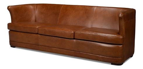 Mcmillan Distilled Leather Sofa Brown