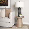 Takoda Light Brown Wood Tapered Drum Accent Table thumbnail 1