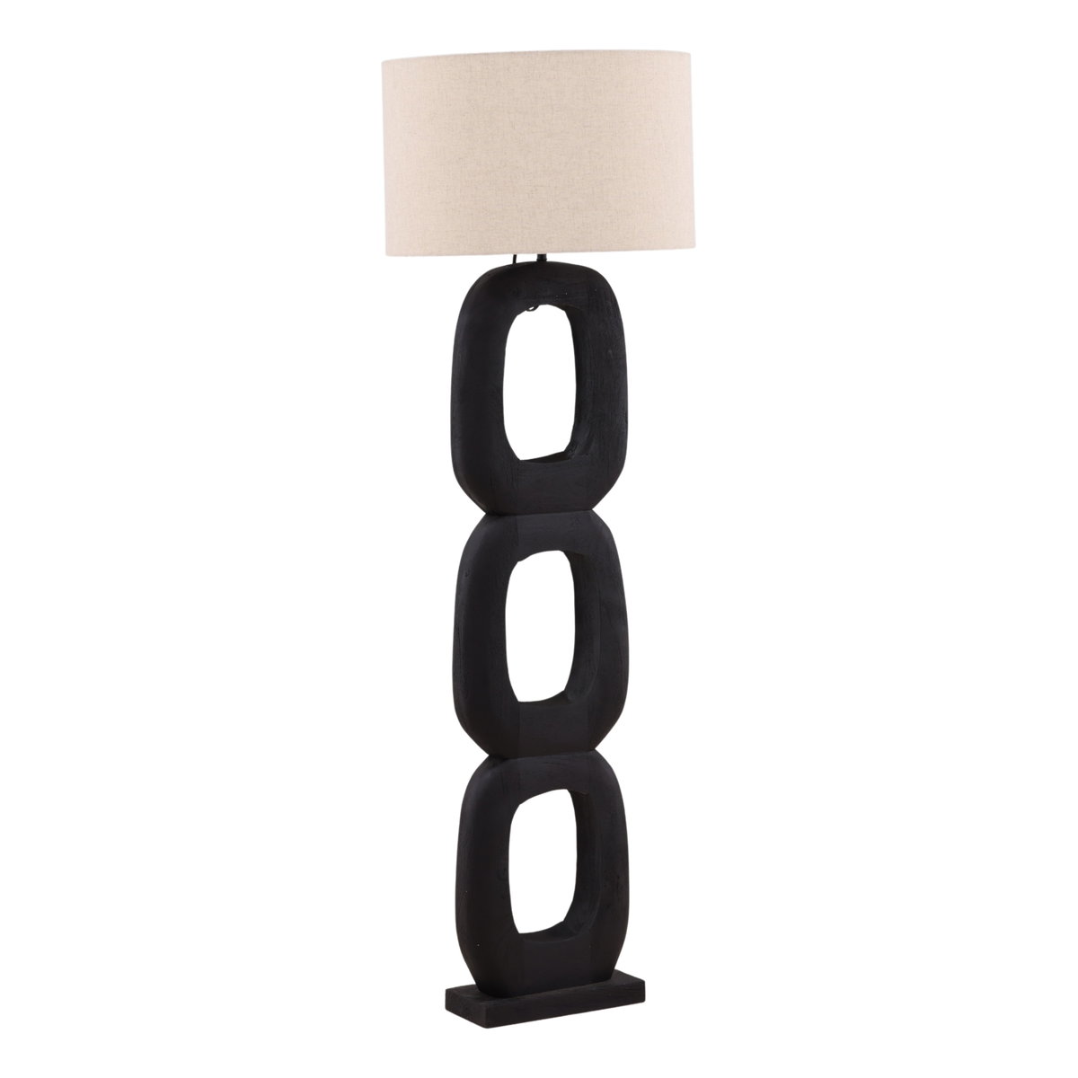 Kelvin Floor Lamp Black, by Dovetail, 20" width x 62" height x 20" diameter x 20" depth View 1