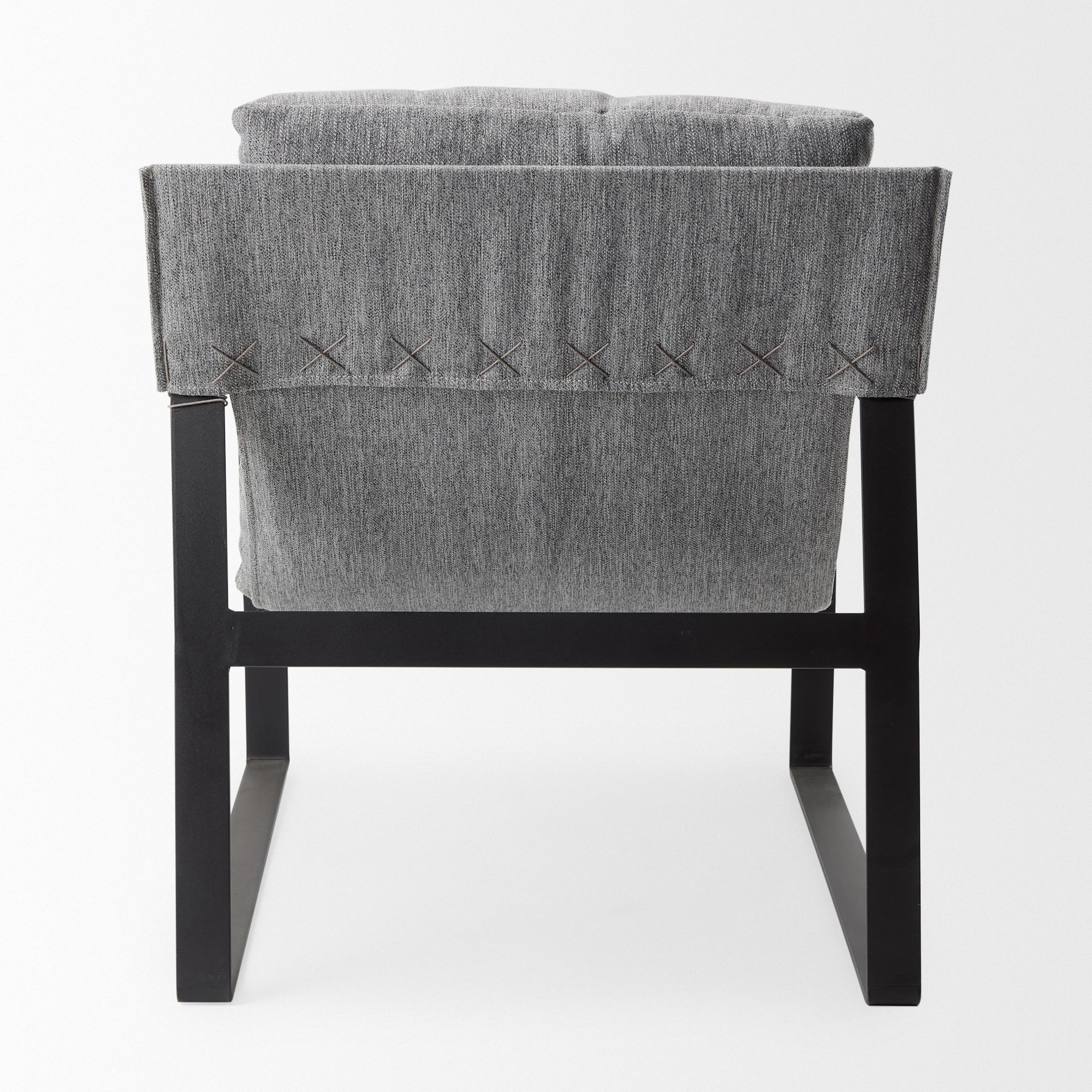 Guilia Castlerock Gray With Metal Frame Sling Accent Chair large image 