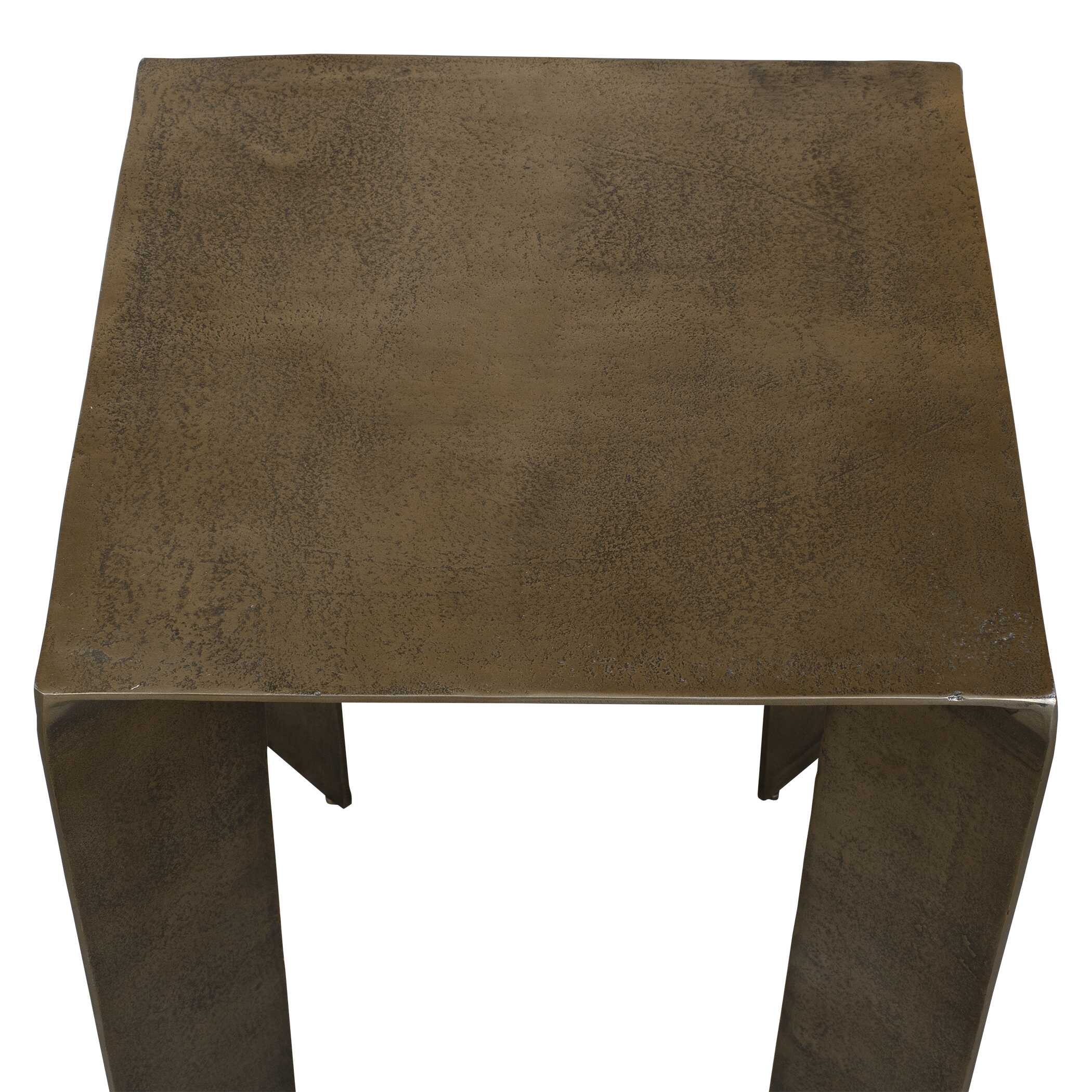Reade Brass Outdoor Accent Table, Furniture by Uttermost, 18" width x 22" height x 18" depth View 6