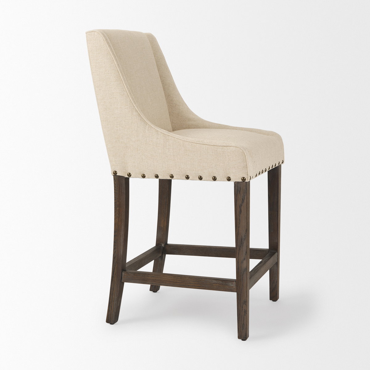 Kensington Backless 43in Seat Counter Stool | Medium Brown Wood, Counter & Bar Stool by Mercana, 20.5" length x 23.5" width x 43" height View 7