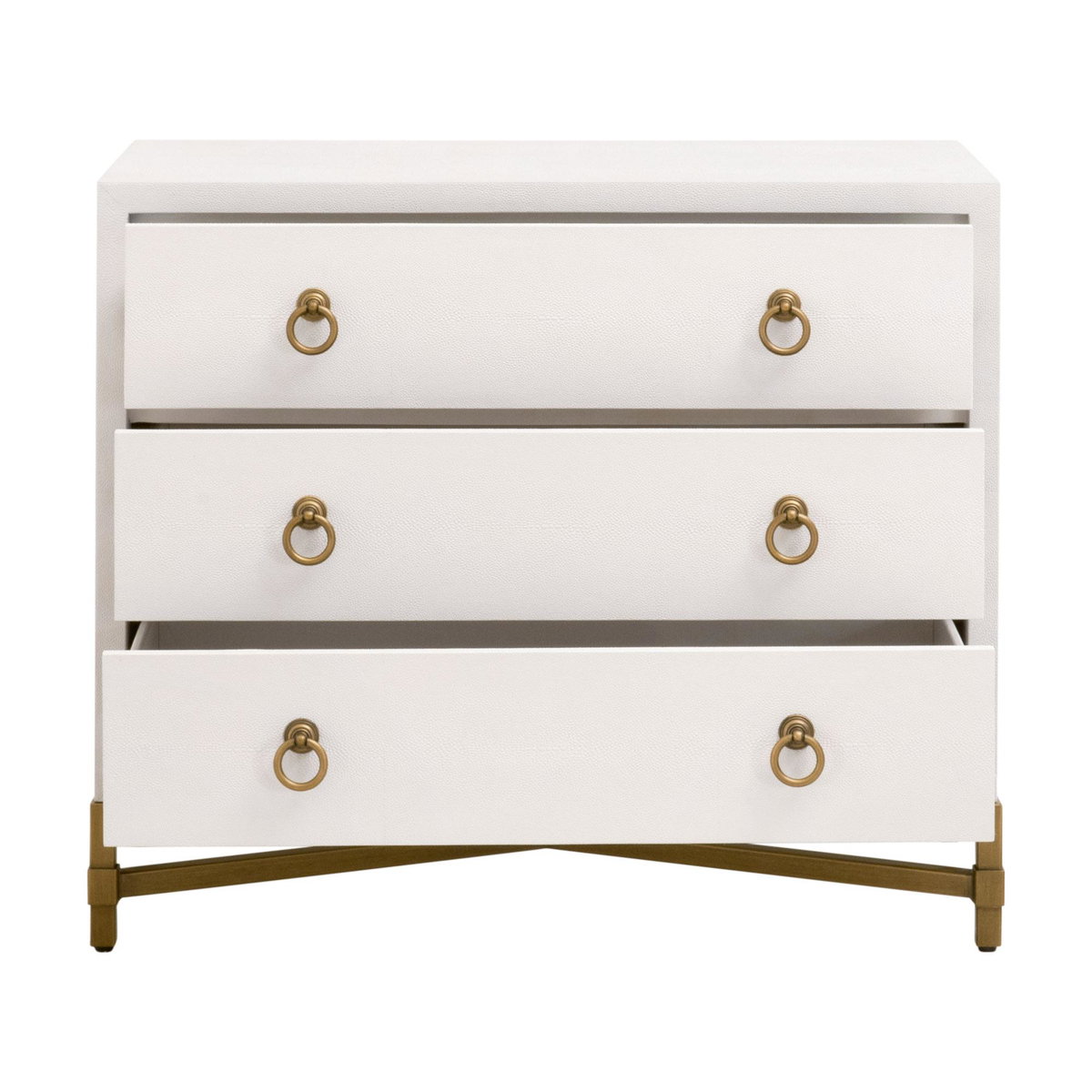 Strand Shagreen 3-Drawer Nightstand, by Essentials for Living, 35" width x 30" height x 19" depth View 2