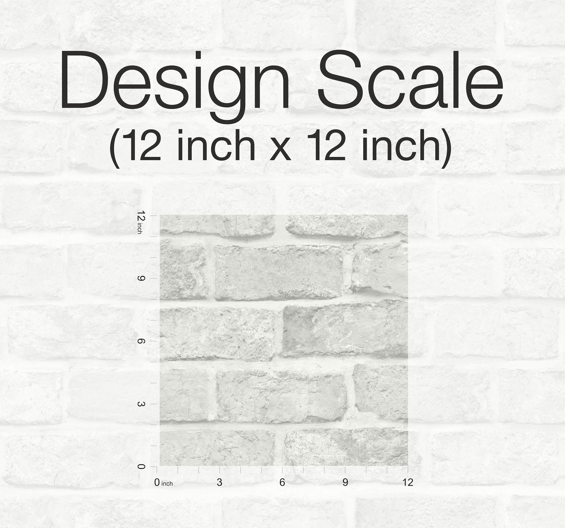 Stretcher Brick Light Grey Peel & Stick Wallpaper large image 