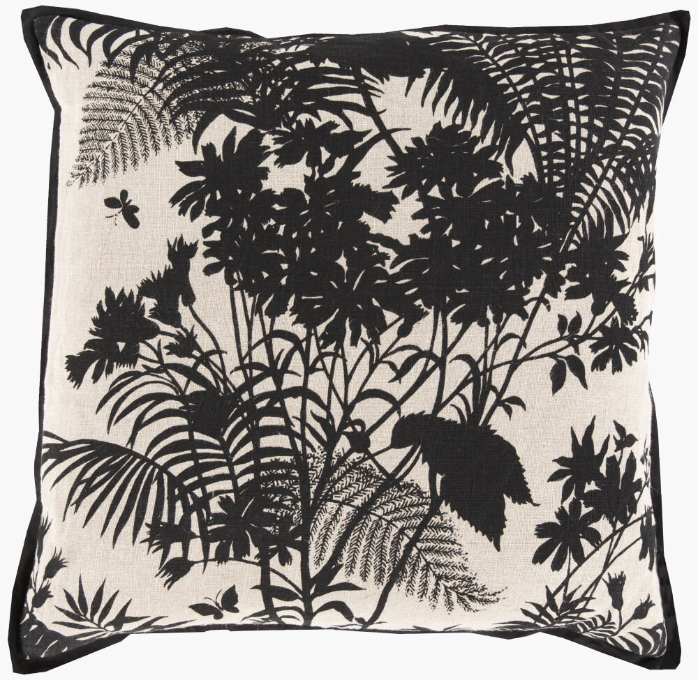 Shadow Floral Accent Pillow, Decorative Pillow by Surya, 20" length x 20" width