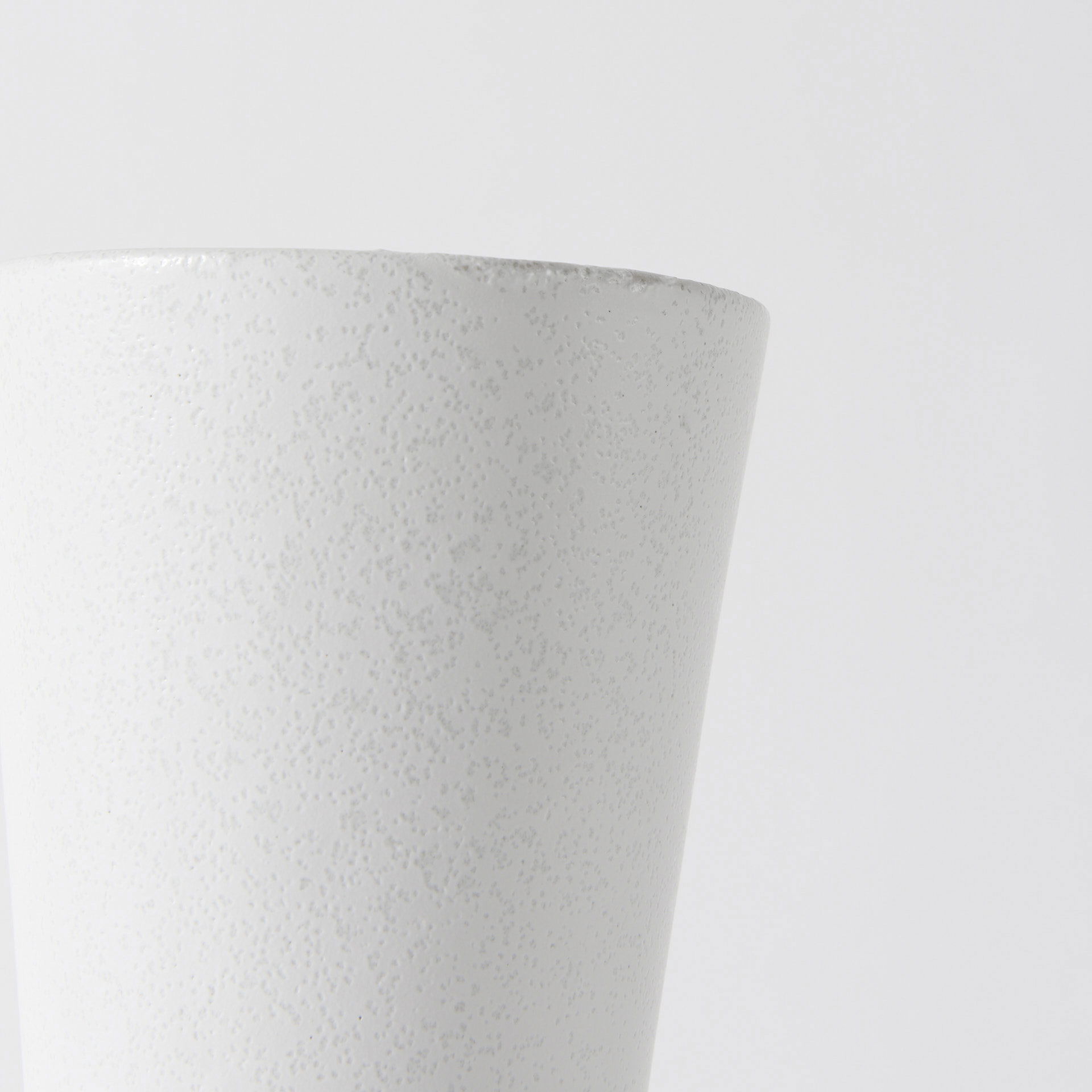 Laforge 9.4H Small White Ceramic Vase, by Mercana, 5.51" length x 5.51" width x 9.45" height View 7