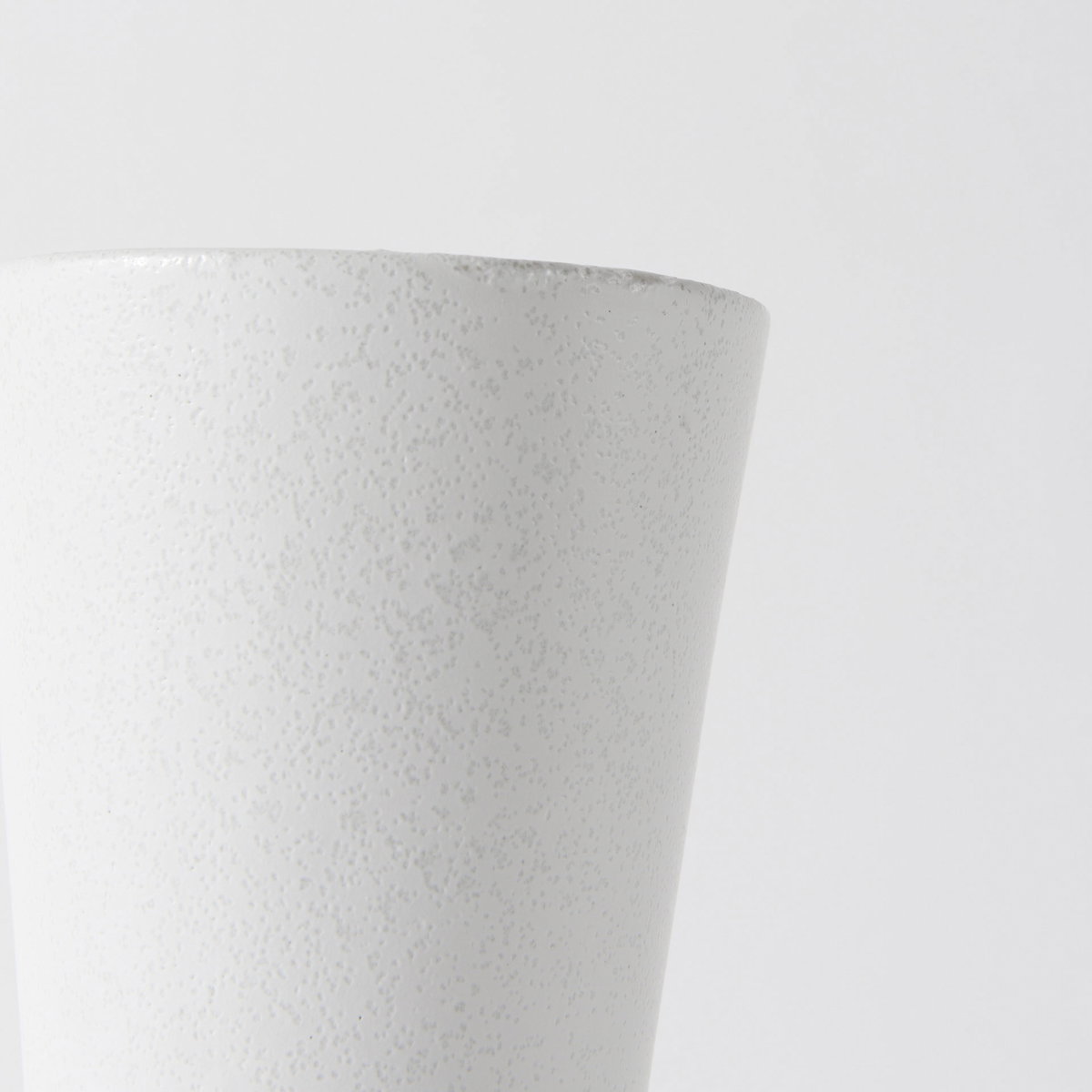 Laforge 9.4H Small White Ceramic Vase, by Mercana, 5.51" length x 5.51" width x 9.45" height View 7