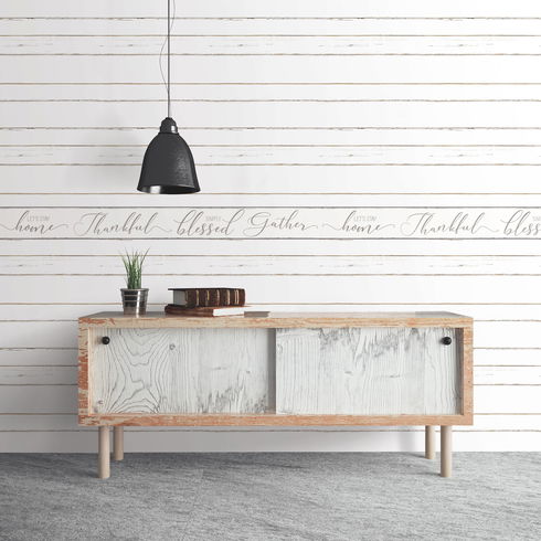 Shiplap Planks White Wallpaper