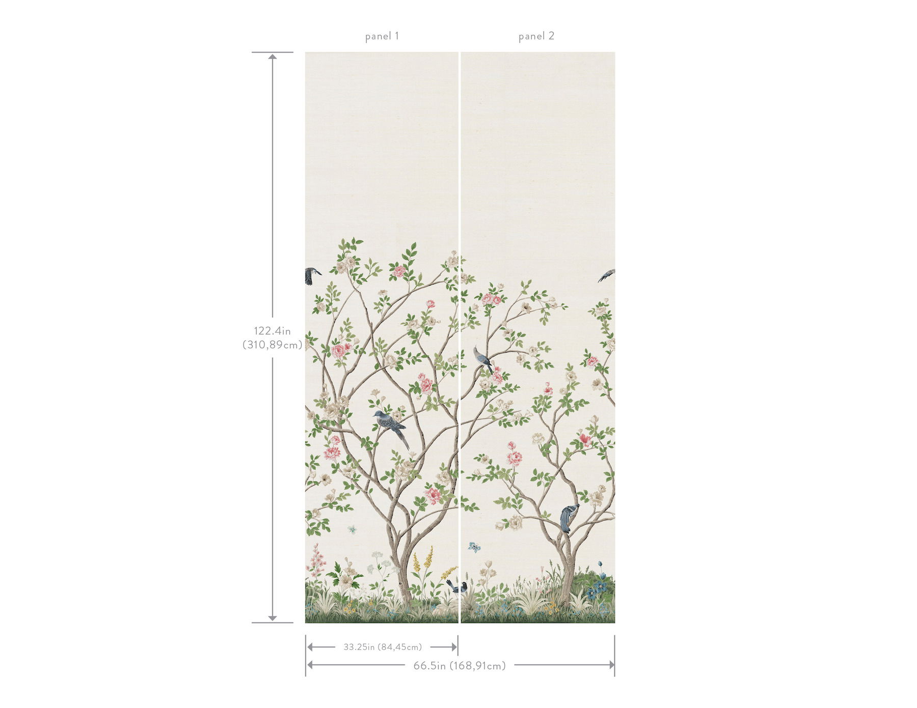 Lingering Garden White Wall Mural Lingering Garden White Wall Mural large image