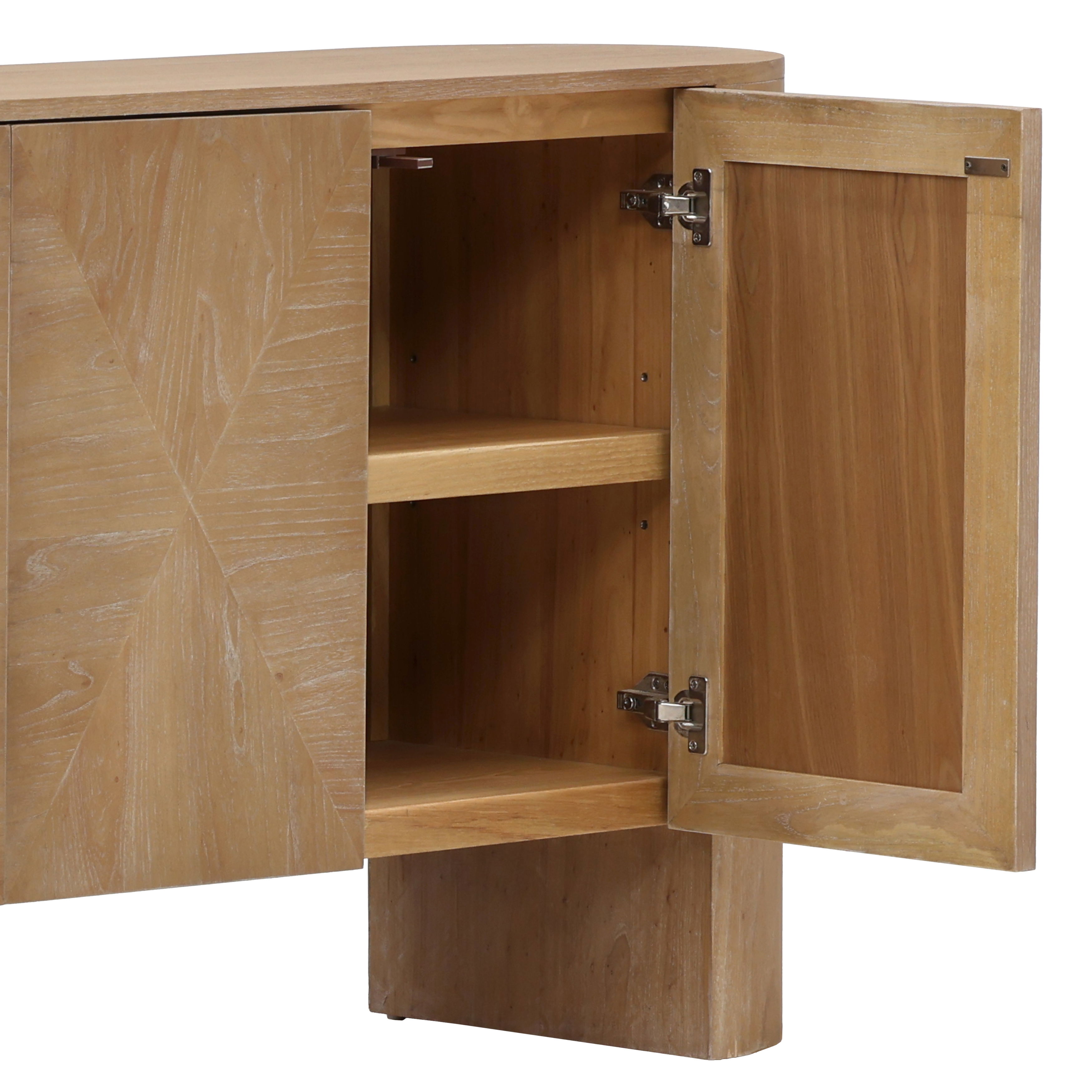 Maven Sideboard Light Natural, Sideboards & Buffet by Dovetail, 110.87" width x 33.78" height x 16.5" depth View 7