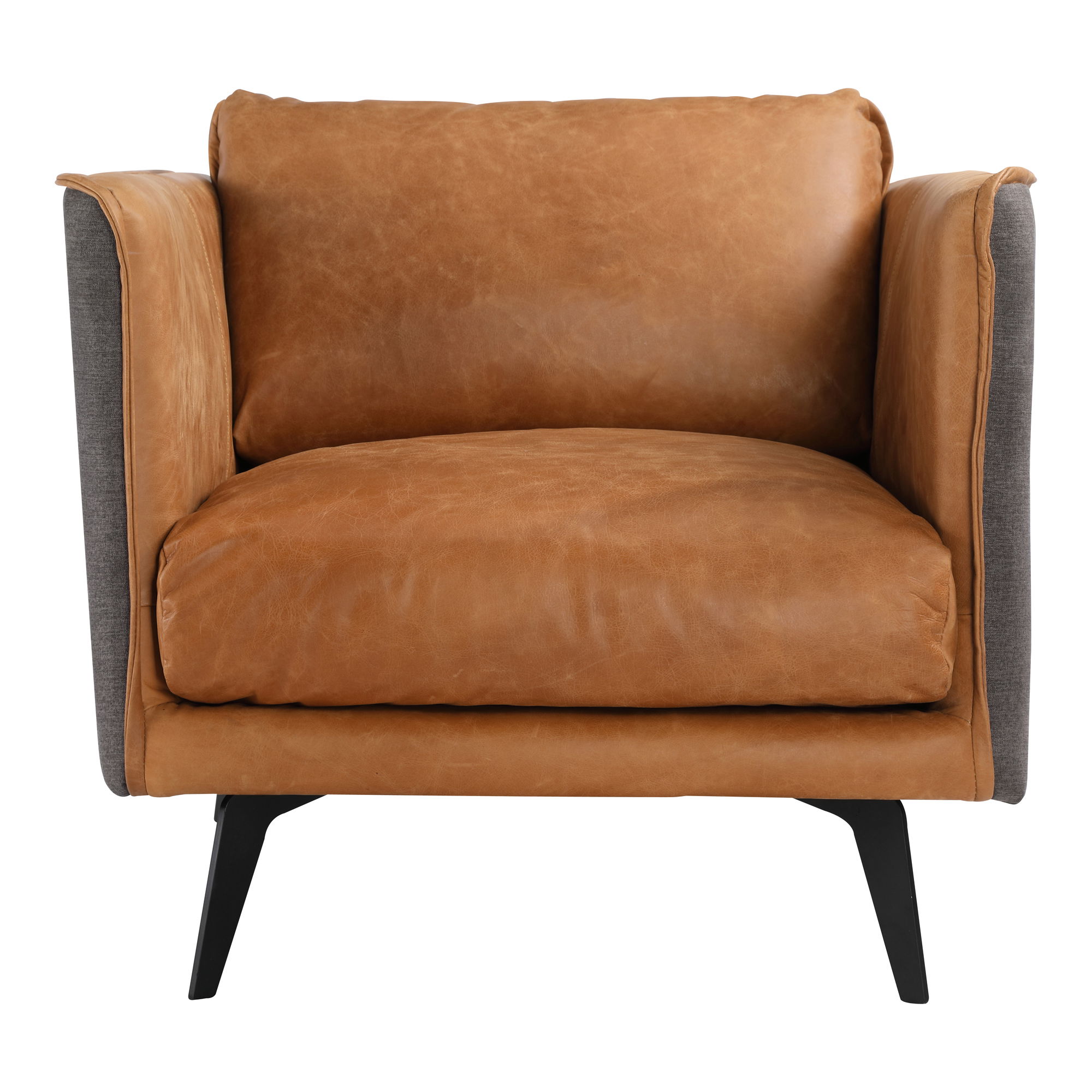 Messina Leather Armchair, Accent Chair by Moe's Home, 32.5" width x 31" height x 36" depth View 1