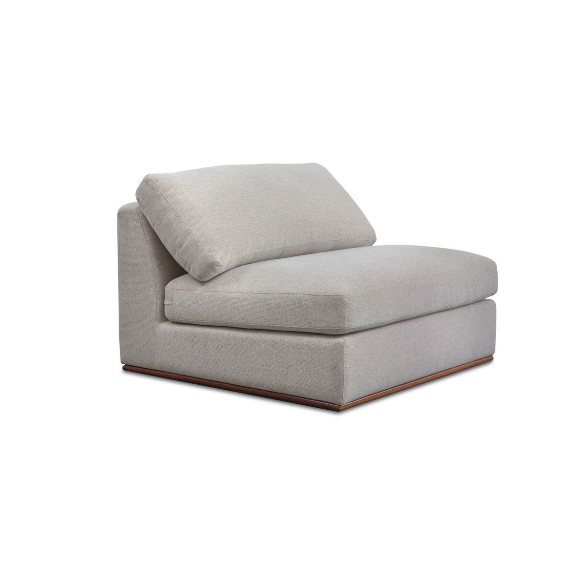 Rue Slipper Chair Flecked Grey, Accent Chair by Moe's Home, 41" width x 23.6" height x 41" depth View 2
