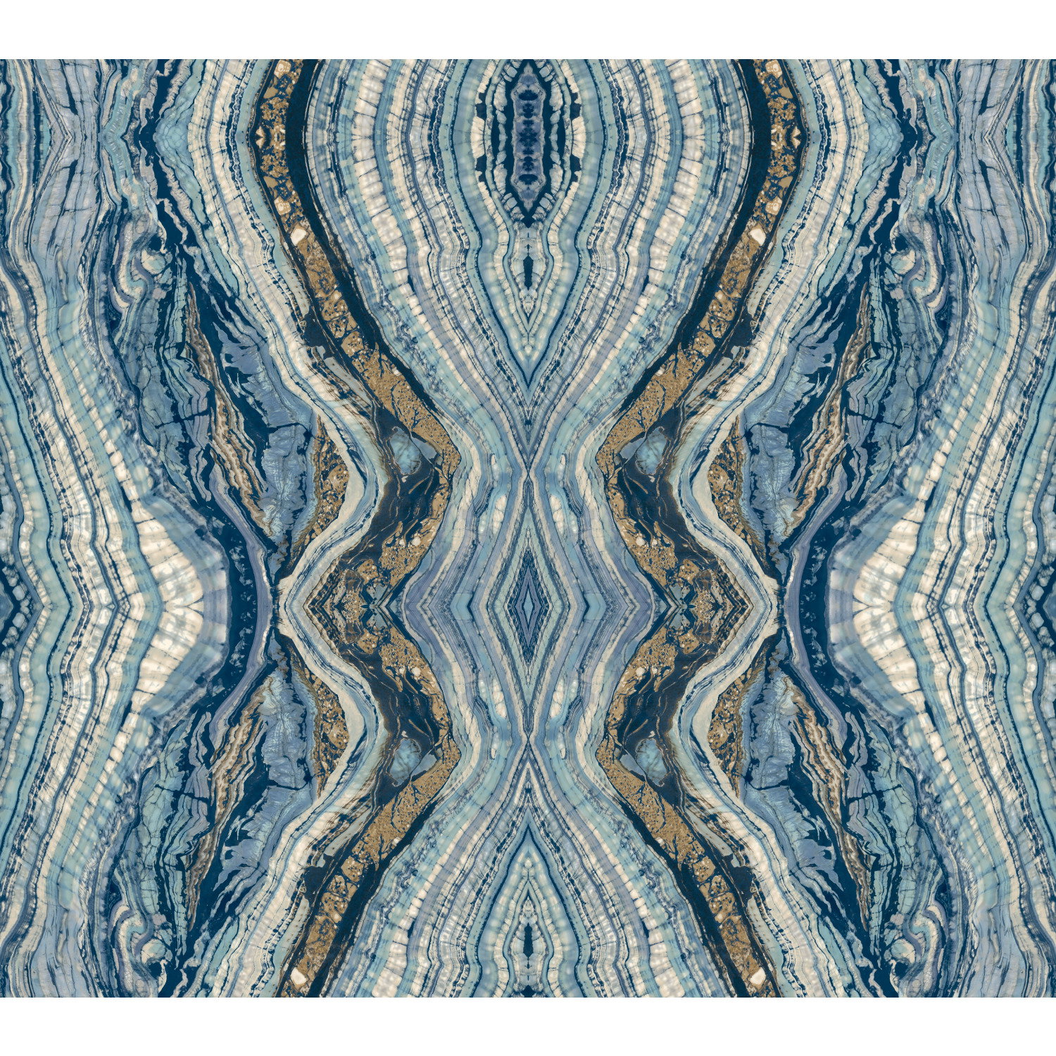 Kaleidoscope Blue Wallpaper, by York Wall, 27' length x 2'3" width x 0.02" depth View 1