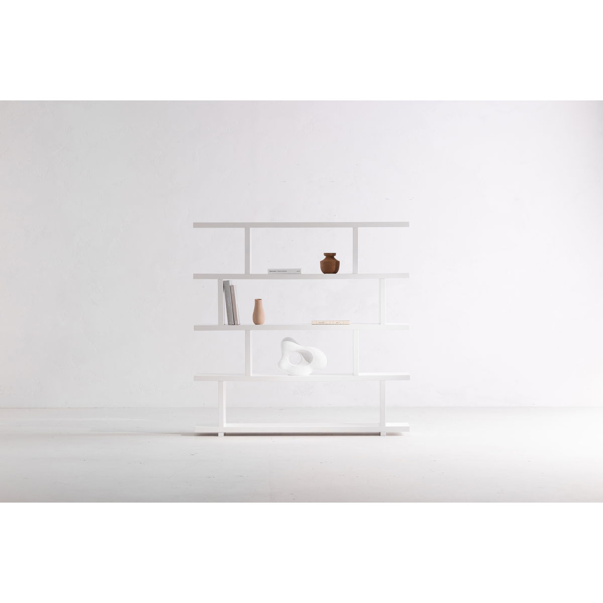 Miri Large Shelf White, Shelving & Bookcase by Moe's Home, 63" width x 63" height x 11" depth View 4