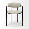 Parker I Beige Fabric Seat Gun Metal Gray Metal Frame Dining Chair thumbnail 2