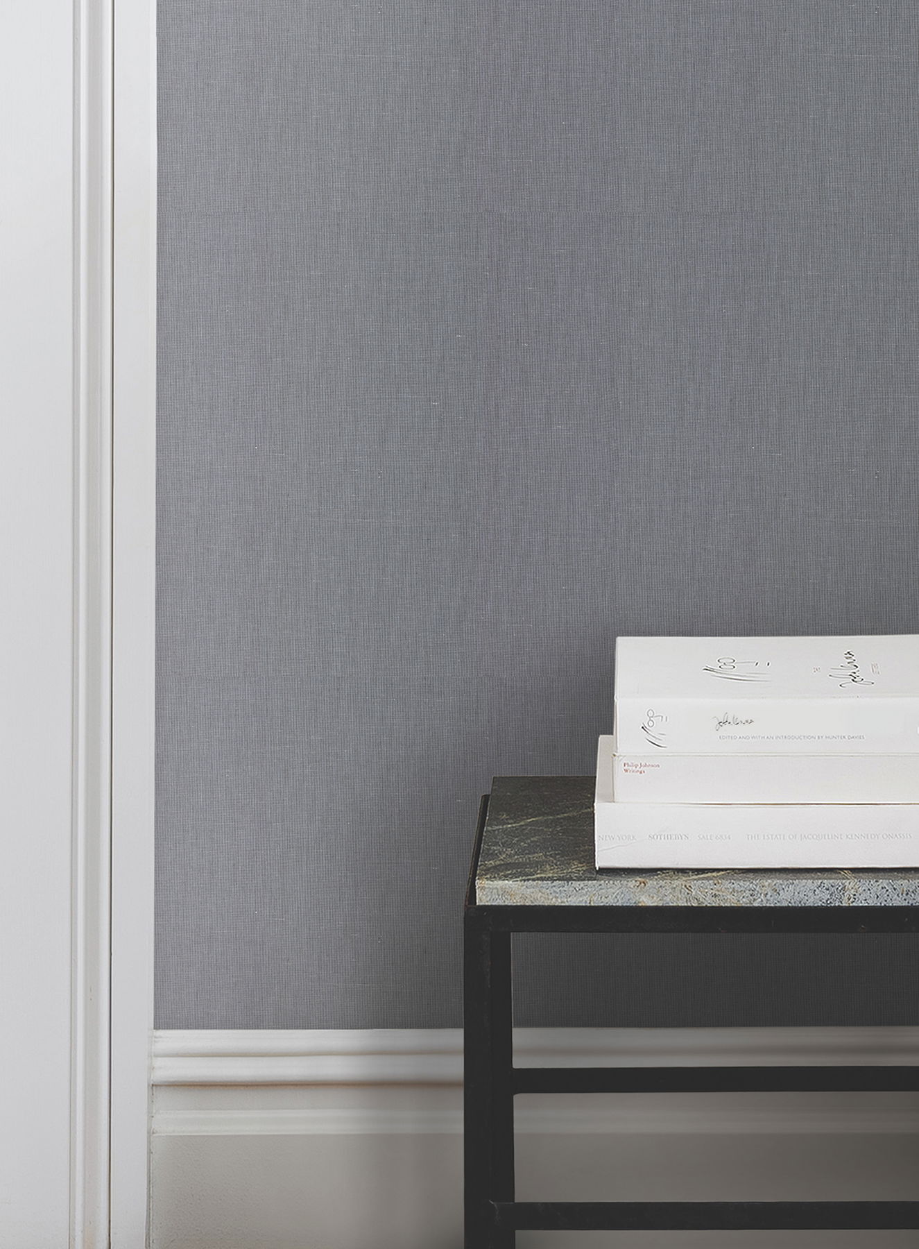 Crosshatch Navy String Wallpaper large image 