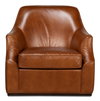 Parrish Distilled Leather Swivel,Havana, Seating by Sarreid, 36" length x 37" width x 36" height thumbnail 2