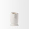Dylan Small Textured Off White with Handles Ceramic Vase, by Mercana, 6.25" length x 9.5" width x 10" height thumbnail 7
