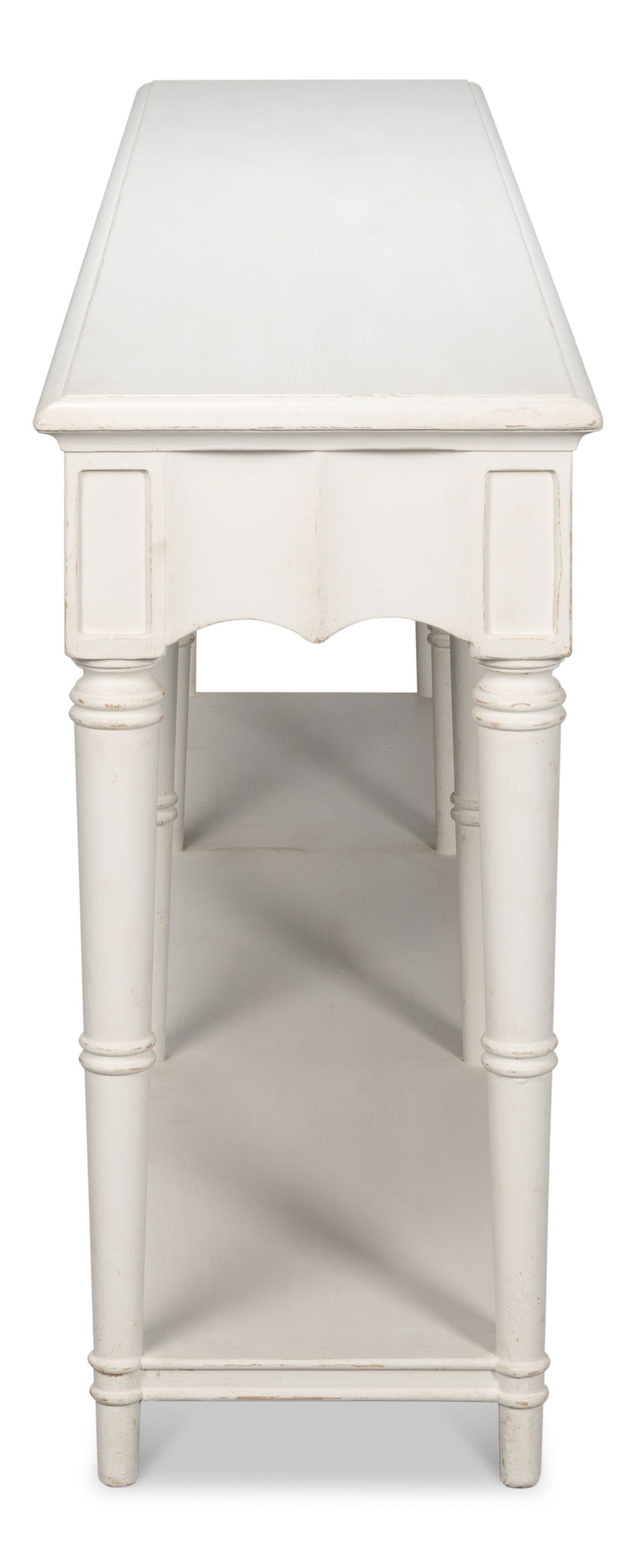 Chantal Console Table Antique White, by Sarreid, 93" length x 18" width x 36" height View 4