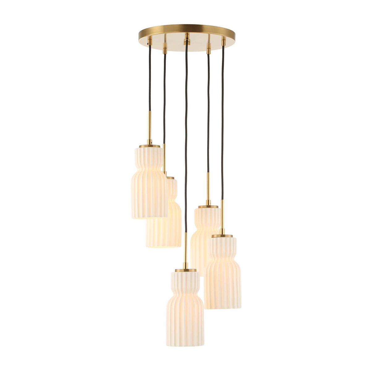Vanier 5 Light Cluster Pendant, by Uttermost, 9.62" height x 14" diameter View 4