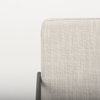 Stamford Beige Upholstered Seat with Wood Back, Black Metal Frame Dining Chair with Arms, by Mercana, 25" length x 20.5" width x 36" height thumbnail 9