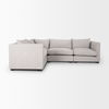 Halston 4 Piece Light Grey Sectional Sofa Set thumbnail 1