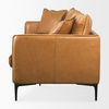Lake Como  Tan Leather Three Seater Sofa, Sofas & Sectional by Mercana, 85.83" length x 36.61" width x 32.28" height thumbnail 7
