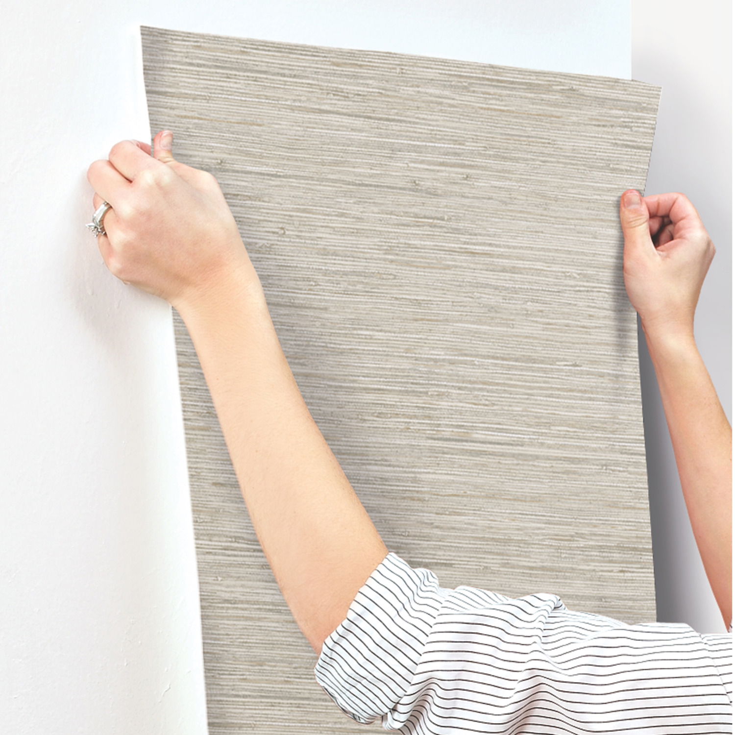 Grasscloth Brown Wallpaper large image 