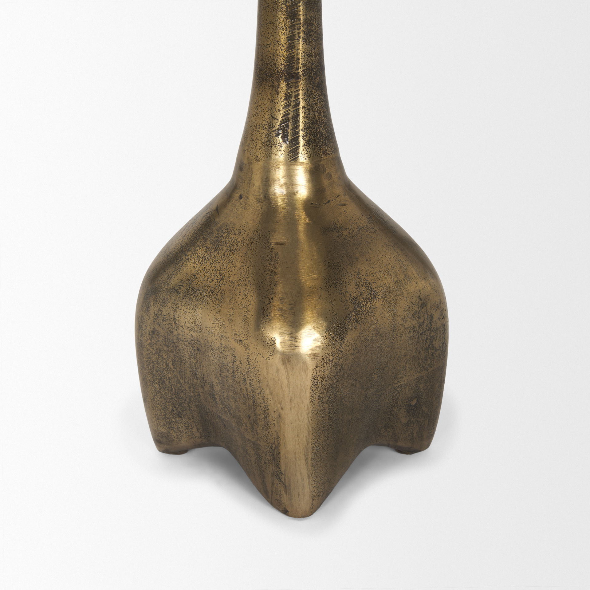 Risha Small Gold Metal Accent Table, Side & End Table by Mercana, 12.75" length x 12.75" width x 20.25" height View 8