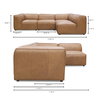 Form Signature Modular Sectional Sonoran Tan, Sectional Sofa by Moe's Home, 112" width x 26" height x 71.5" depth thumbnail 9