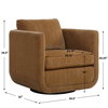 Abound Ginger Swivel Chair, Accent Chair by Uttermost, 29.5" width x 26.5" height x 32" depth thumbnail 3