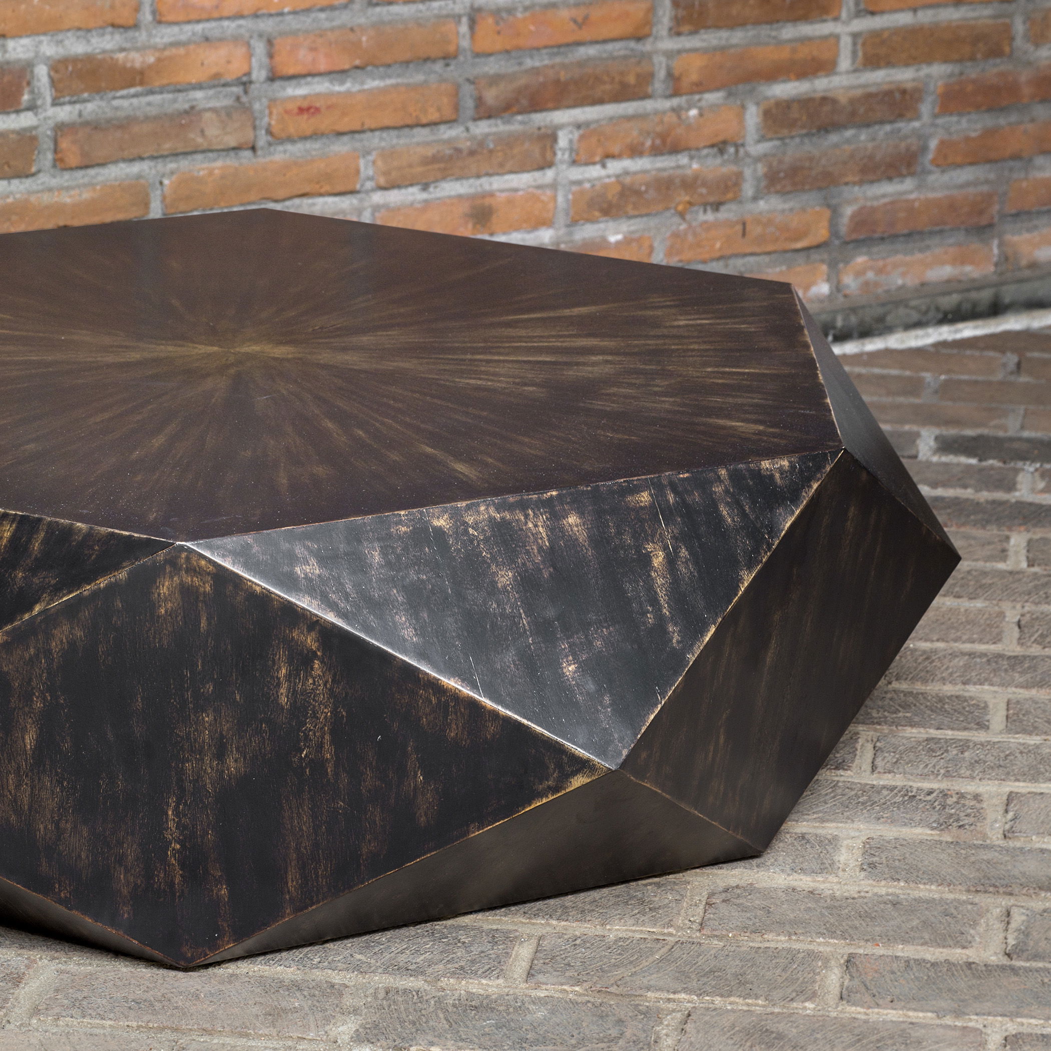 Volker Worn Black Coffee Table large image 