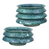 ZigZag Blue Green Bowls Set/2, Decorative by Uttermost, 10" width x 6.5" height x 10" depth thumbnail 1