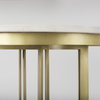 Tanner 32'L x 32'W Pedestal Dining Table | White Marble & Matte Gold | Seats 2, by Mercana, 32" length x 32" width x 36" height thumbnail 8