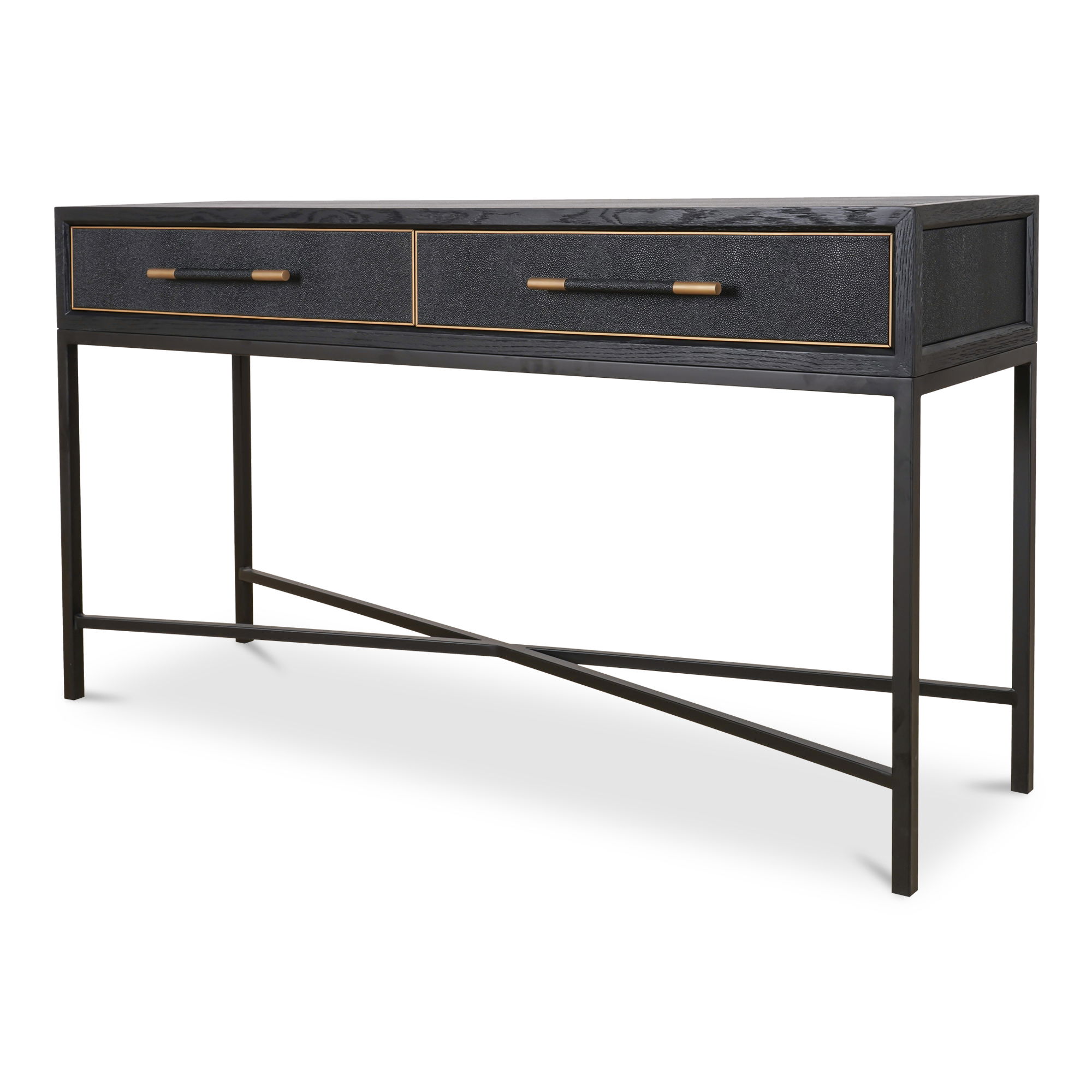 Mako Console Table Black, by Moe's Home, 59.06" width x 32.28" height x 15.75" depth View 2