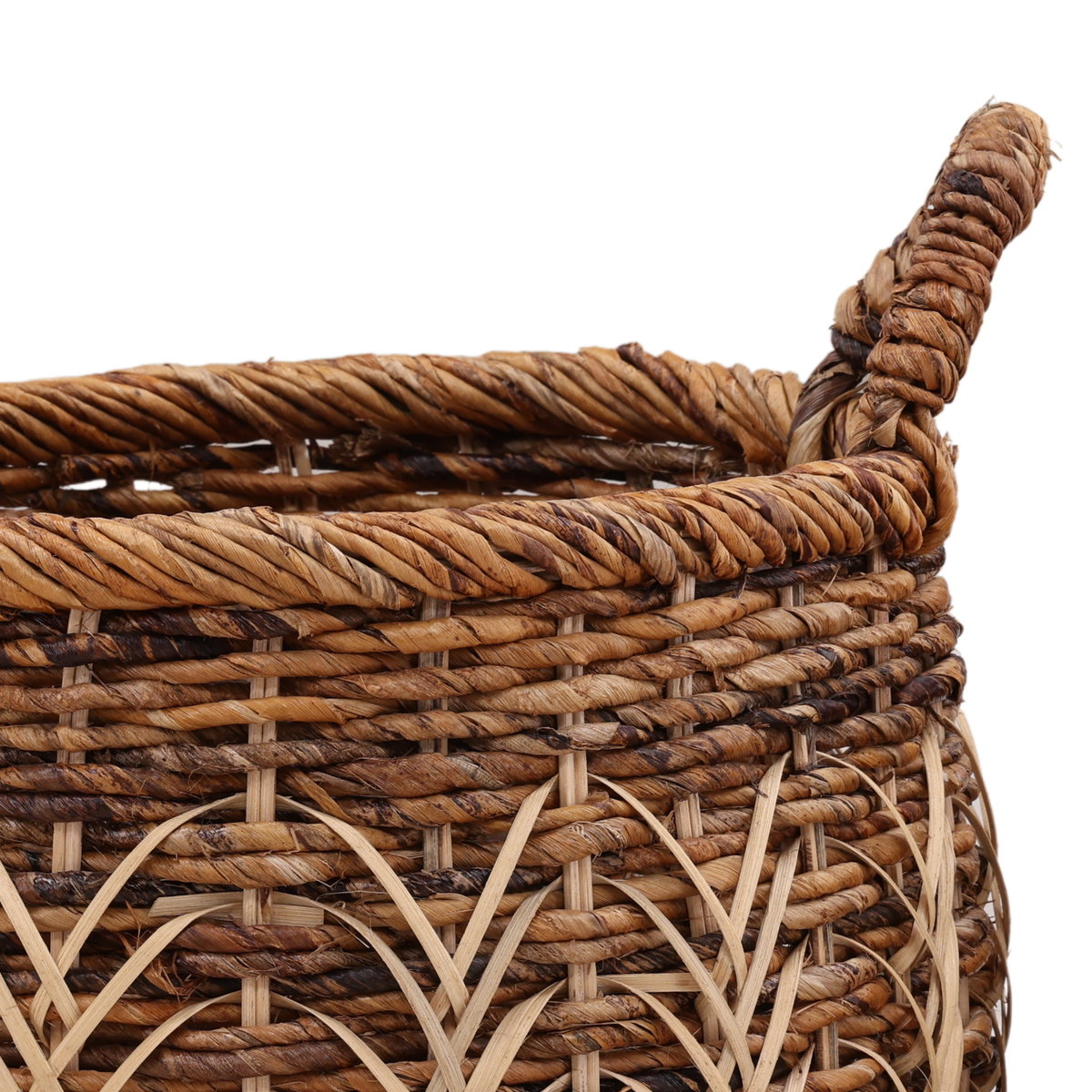 Brogan Basket Set of 3 Natural, Bins & Basket by Dovetail, 19.5" width x 18.7" height x 19.5" depth View 3