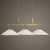 Brookdale Industrial 3 Light Linear Chandelier, Linear Suspension by Uttermost, 43.87" width x 14.75" height x 13" depth thumbnail 2