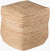 Jute Pouf, Ottoman by Surya, 18" width x 18" height thumbnail